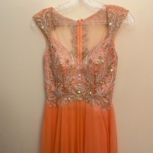 Tiffany Designs Prom Dress Coral Size 2